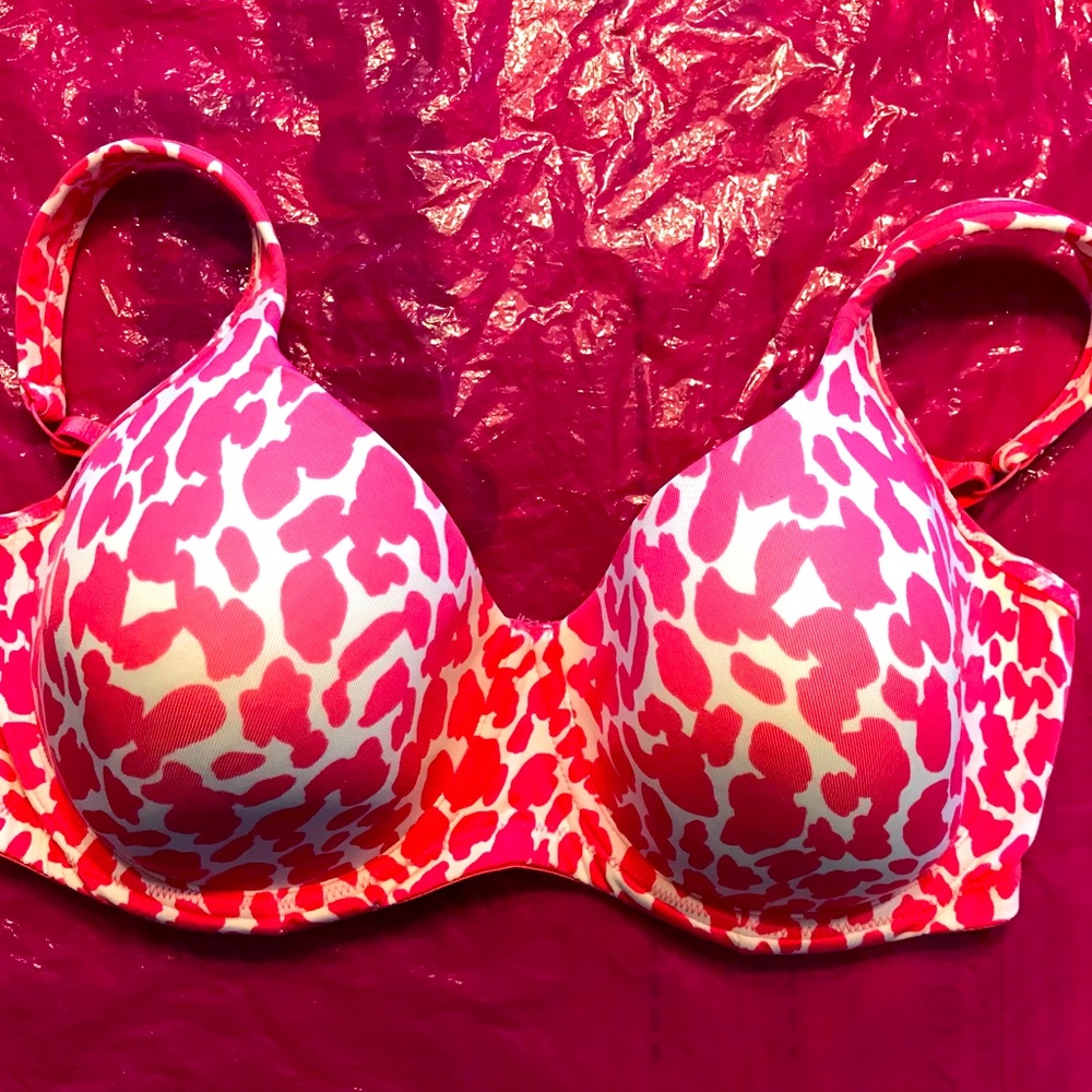 Modern Movement 36DD T-Shirt Bra in Giraffe Print 🦒 Pink!